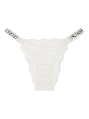 Victoria's Secret Coconut White Brazilian Shine Strap Knickers - Image 1 of 1