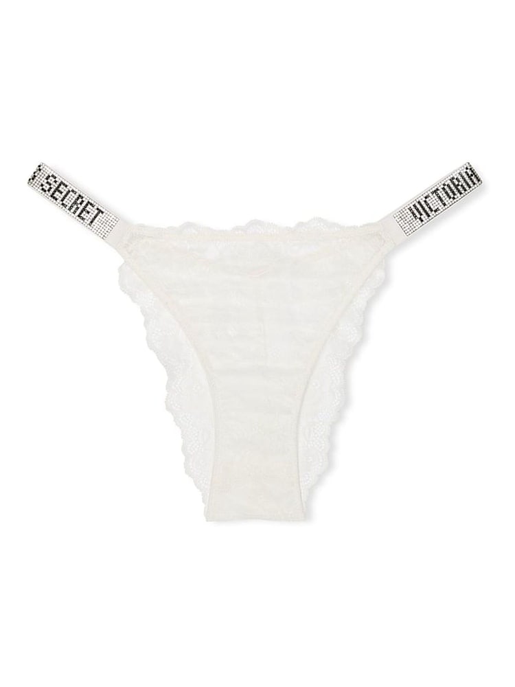 Victoria's Secret Coconut White Brazilian Shine Strap Knickers - Image 1 of 1