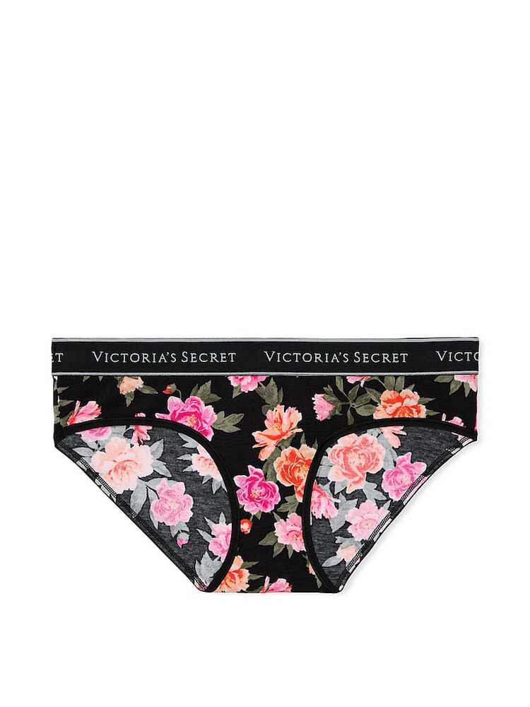 Victoria's Secret Black Floral Hipster Knickers - Image 3 of 3