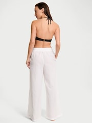 Victoria's Secret White Linen Cover Up Trousers - Image 2 of 3