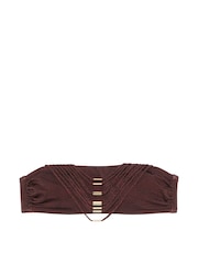 Victoria's Secret Burgundy Brown Dots Bandeau Archive Bikini Top - Image 4 of 4