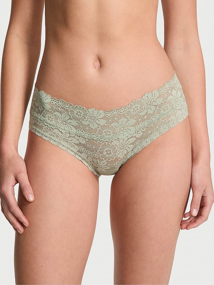 Victoria's Secret PINK Green Garden Hipster Floral Lace Knickers - Image 1 of 2