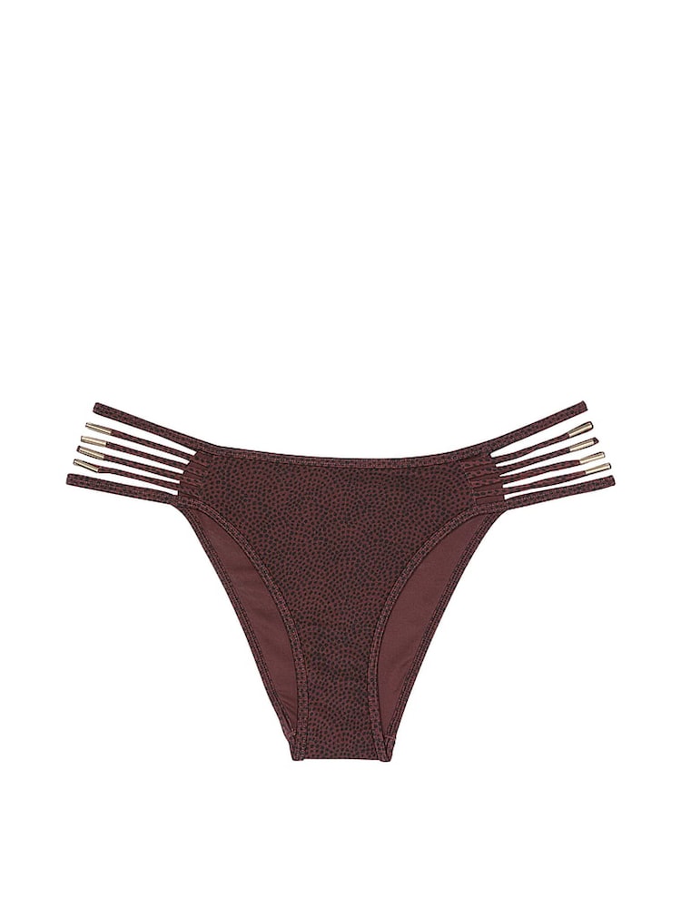 Victoria's Secret Burgundy Brown Dots Brazilian Archive Bikini Bottoms - Image 5 of 5 Victoria's Secret Burgundy Brown Dots Brazilian Archive Bikini Bottoms - Image 5 of 5