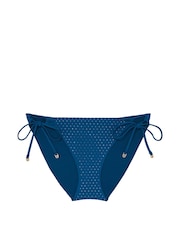 Victoria's Secret Sapphire Blue Diamante Tie Side Bikini Bottoms - Image 3 of 3