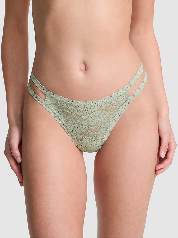 Groen Garden - Victoria's Secret PINK Kanten slipje met bloemenprint - Image 1 of 2