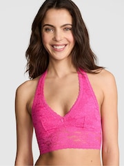Victoria's Secret PINK Pink Gossip Lace Halter Bra Top - Image 1 of 3