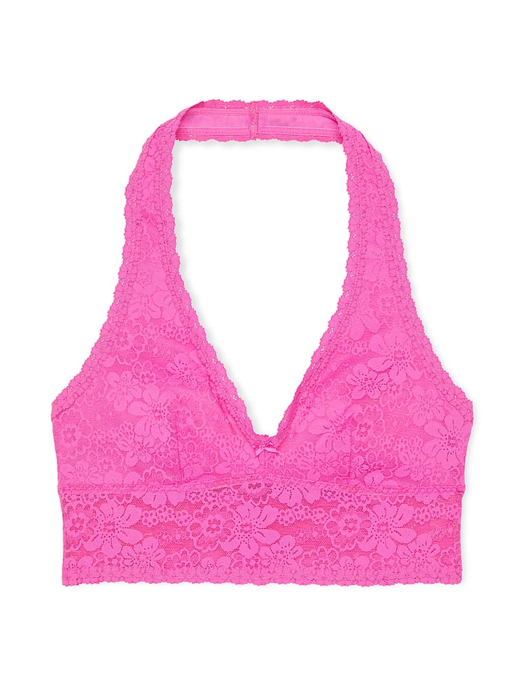 Victoria's Secret PINK Pink Gossip Lace Halter Bra Top - Image 3 of 3