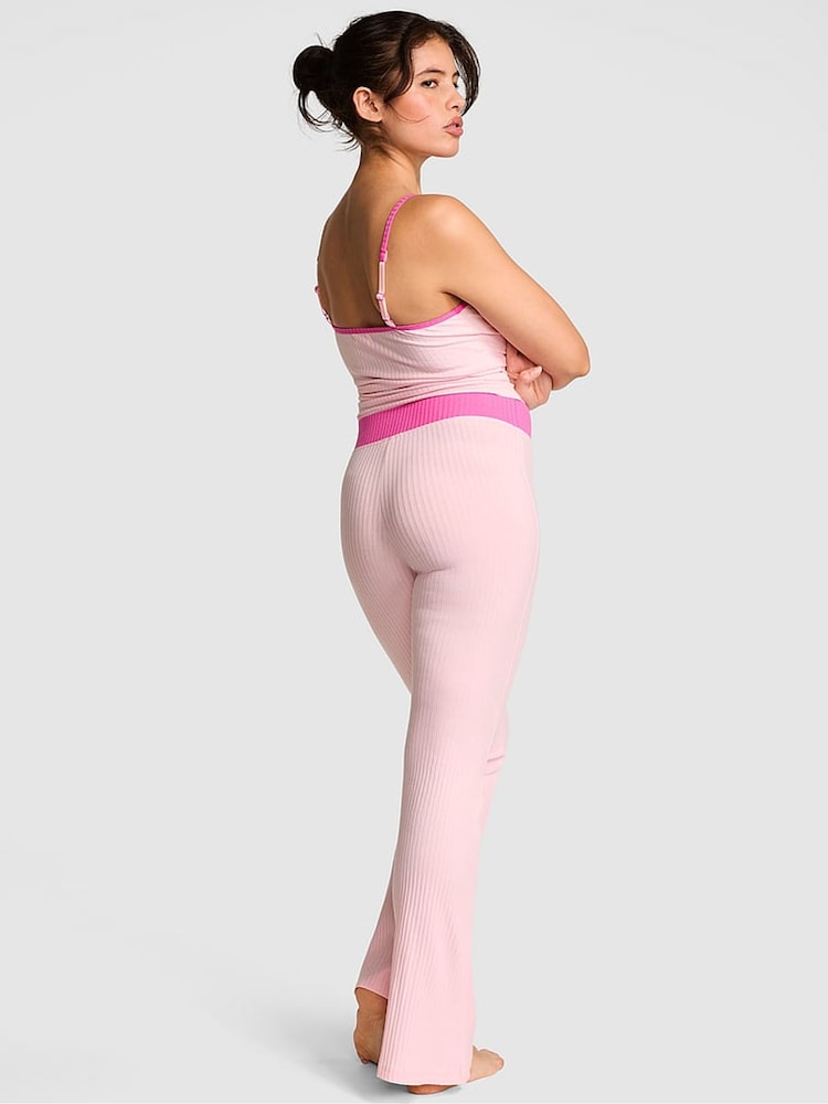 Victoria's Secret PINK Angel Pink Ribbed Pyjama Set - Image 2 of 3
