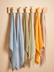 JoJo Maman Bébé 6-Pack Coloured Muslin Squares - Image 1 of 4