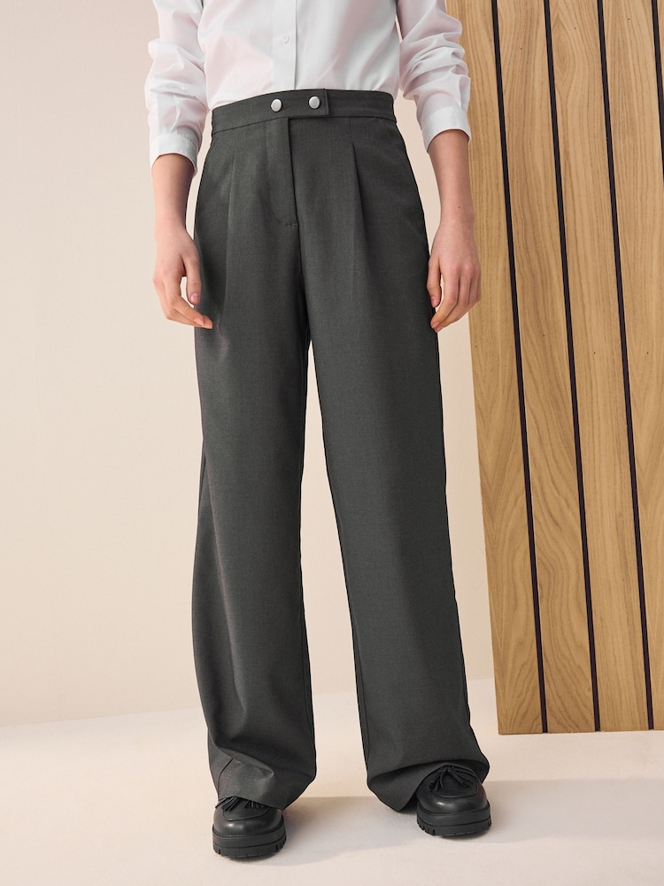 Grau - Schulhose mit weitem Beinsaum, Senior (9–18 Jahre) - Bild 1 von 5