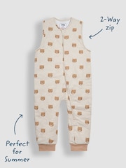 JoJo Maman Bébé Neutral Leopard Neutral Leopard 1.5 Tog Sleep Snuggler - Image 7 of 8