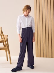 Gris - Pantalones escolares de pernera ancha para niños grandes (9-18 años) - Imagen 4 de 4