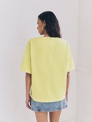 Lime Green Denim 100% Cotton T-Shirt - Image 2 of 9