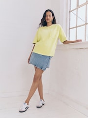 Lime Green Denim 100% Cotton T-Shirt - Image 3 of 9