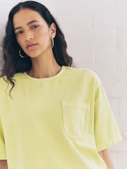Lime Green Denim 100% Cotton T-Shirt - Image 5 of 9