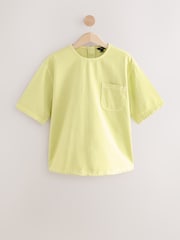 Lime Green Denim 100% Cotton T-Shirt - Image 7 of 9
