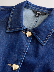 Rinse Heart Button Tailored Denim 100% Cotton Waistcoat - Image 7 of 8