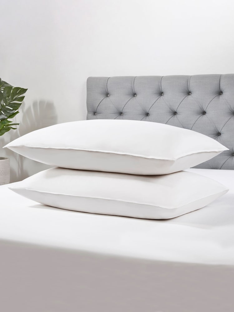 BHS Dreamy Nights All Natural Goose Feather Down 100% Cotton Pillows - Image 1 of 6