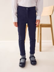 Navy Blue Shorter Length School Skinny Stretch Trousers (3-18yrs) - Image 1 of 6