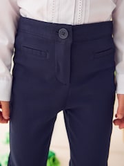 Navy Blue Shorter Length School Skinny Stretch Trousers (3-18yrs) - Image 4 of 6