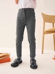 Charcoal Grey Shorter Length School Skinny Stretch Trousers (3-18yrs) - Image 1 of 7