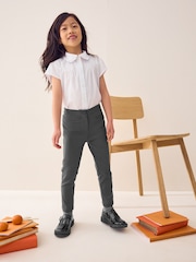 Charcoal Grey Shorter Length School Skinny Stretch Trousers (3-18yrs) - Image 3 of 7