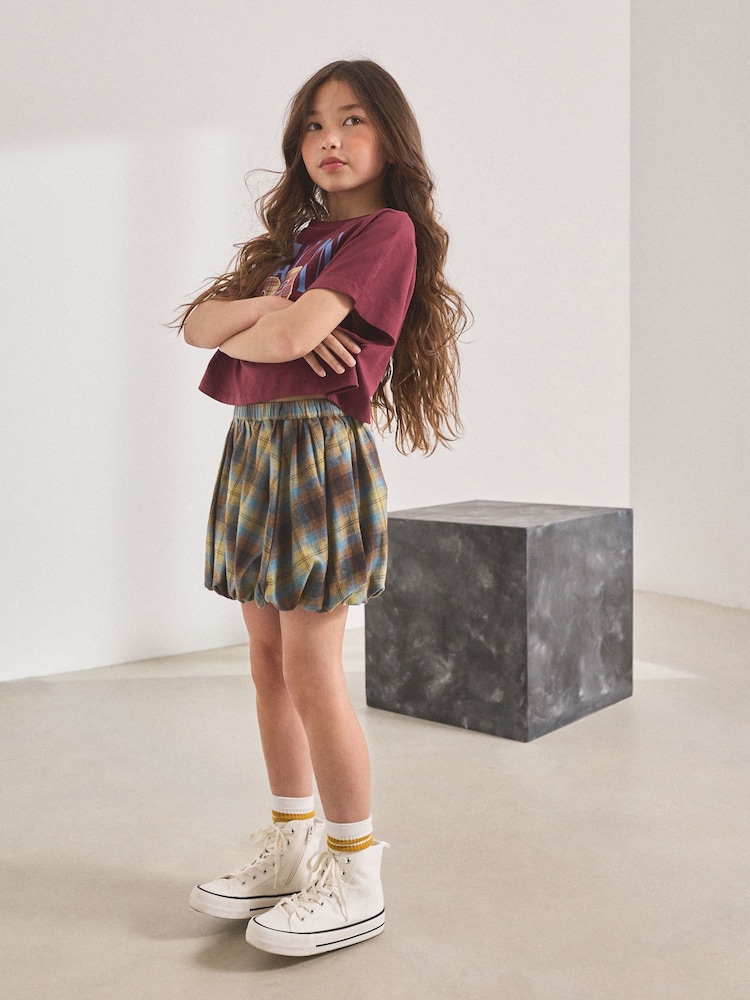 Blue Check Puffball Skirt (3-16yrs) - Image 2 of 8