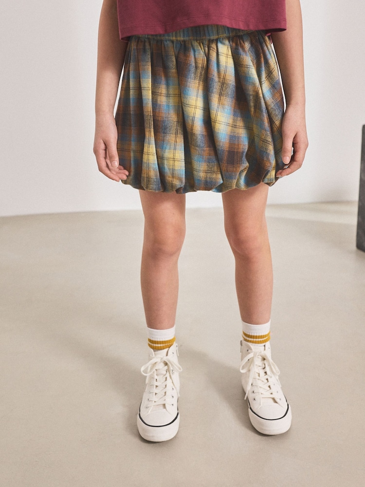 Blue Check Puffball Skirt (3-16yrs) - Image 4 of 4