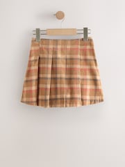 Tan Brown Pleated Check Skirt (3-16yrs) - Image 2 of 4