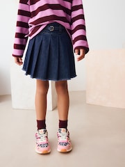 Dark Wash Denim Pleated Skirt (3-16yrs) - Image 1 of 4