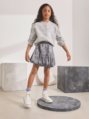 Charcoal Grey Bubble Hem Skirt (3-16yrs) - Image 2 of 4
