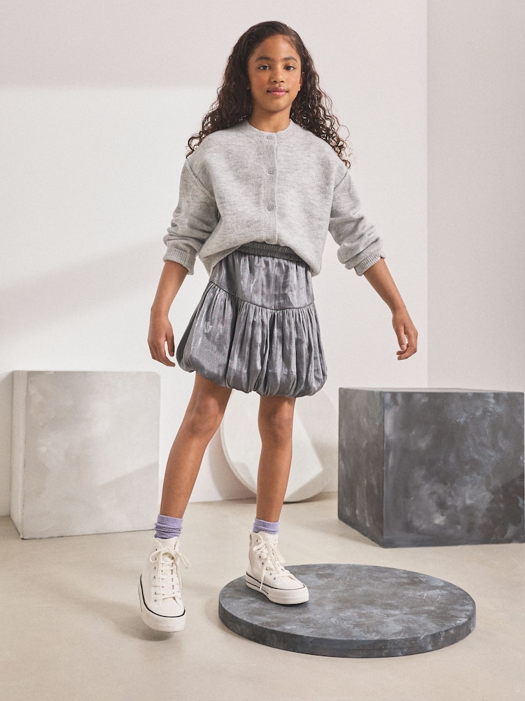 Charcoal Grey Bubble Hem Skirt (3-16yrs) - Image 2 of 4