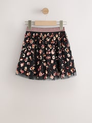 Black Animal Print Sequin Skirt (3-16yrs) - Image 1 of 4
