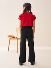 Black - Pull-On Cotton Rich Stretch Boot Cut School Trousers (3-16yrs) - Image 2 of 4