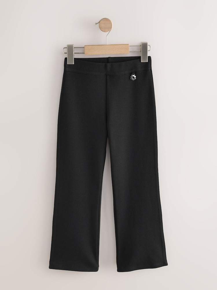 Black - Pull-On Cotton Rich Stretch Boot Cut School Trousers (3-16yrs) - Image 4 of 4