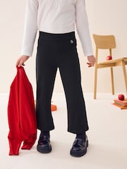 Black - Pull-On Cotton Rich Stretch Boot Cut School Trousers (3-16yrs) - Image 1 of 4