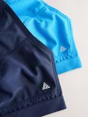 Azul marino/turquesa - Pack de 2 tops cortos de alto impacto Active Sports Dry Tech - Imagen 12 de 13