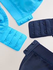 Azul marino/turquesa - Pack de 2 tops cortos de alto impacto Active Sports Dry Tech - Imagen 13 de 13