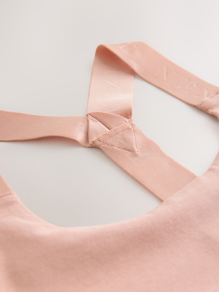 Blush Pink Active Sports Low Impact Ultimate Comfort Crop Top - Image 2 of 3