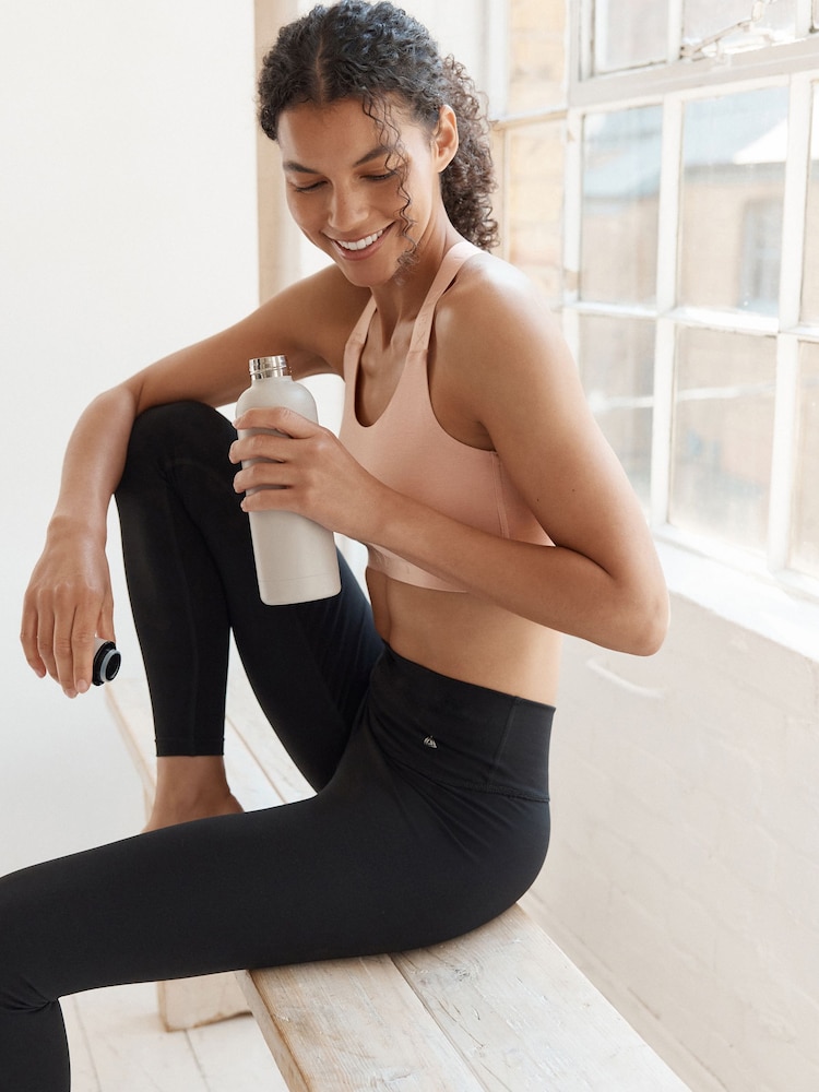 Blush Pink Active Sports Low Impact Ultimate Comfort Crop Top - Image 2 of 10 Blush Pink Active Sports Low Impact Ultimate Comfort Crop Top - Image 2 of 10