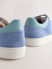 Blue Forever Comfort® Leather Round Toe Lace Up Trainers - Image 4 of 6