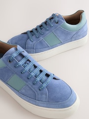 Blue Forever Comfort® Leather Round Toe Lace Up Trainers - Image 5 of 6