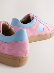 Pink Forever Comfort® Leather Round Toe Lace Up Trainers - Image 10 of 11