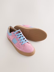 Pink Forever Comfort® Leather Round Toe Lace Up Trainers - Image 11 of 11