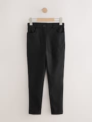 Negro - Pantalones escolares Strecht de corte skinny fit de cintura alta elástica (9-18años) - Imagen 1 de 4
