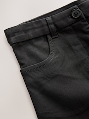 Negro - Pantalones escolares Strecht de corte skinny fit de cintura alta elástica (9-18años) - Imagen 4 de 4