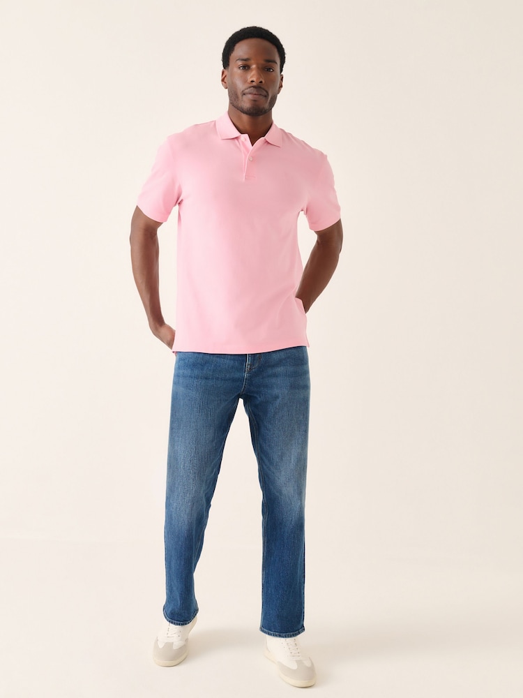 Bright Pink Regular Fit Short Sleeve Pique Polo Shirt - Image 2 of 8