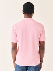 Bright Pink Regular Fit Short Sleeve Pique Polo Shirt - Image 3 of 8