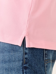 Bright Pink Regular Fit Short Sleeve Pique Polo Shirt - Image 5 of 8