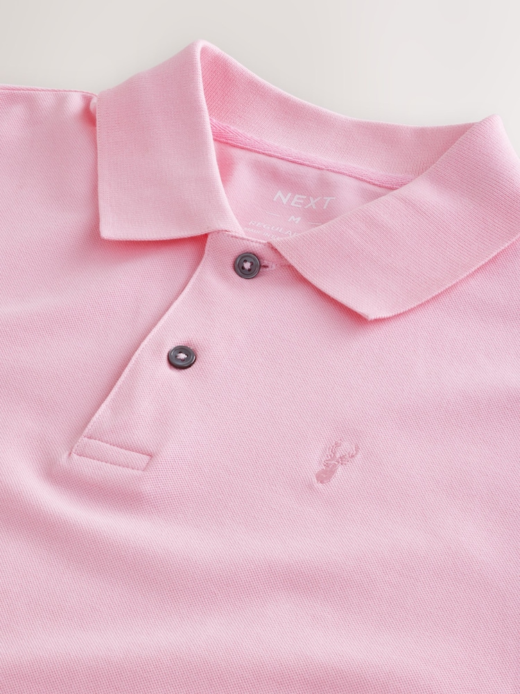 Rosa brillante - Corte estándar - Polo de manga corta de piqué - Imagen 8 de 8 Rosa brillante - Corte estándar - Polo de manga corta de piqué - Imagen 8 de 8